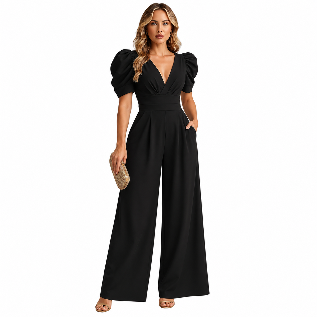 Women's Flowing Full-Length Jumpsuit – Tailored Occasion Style