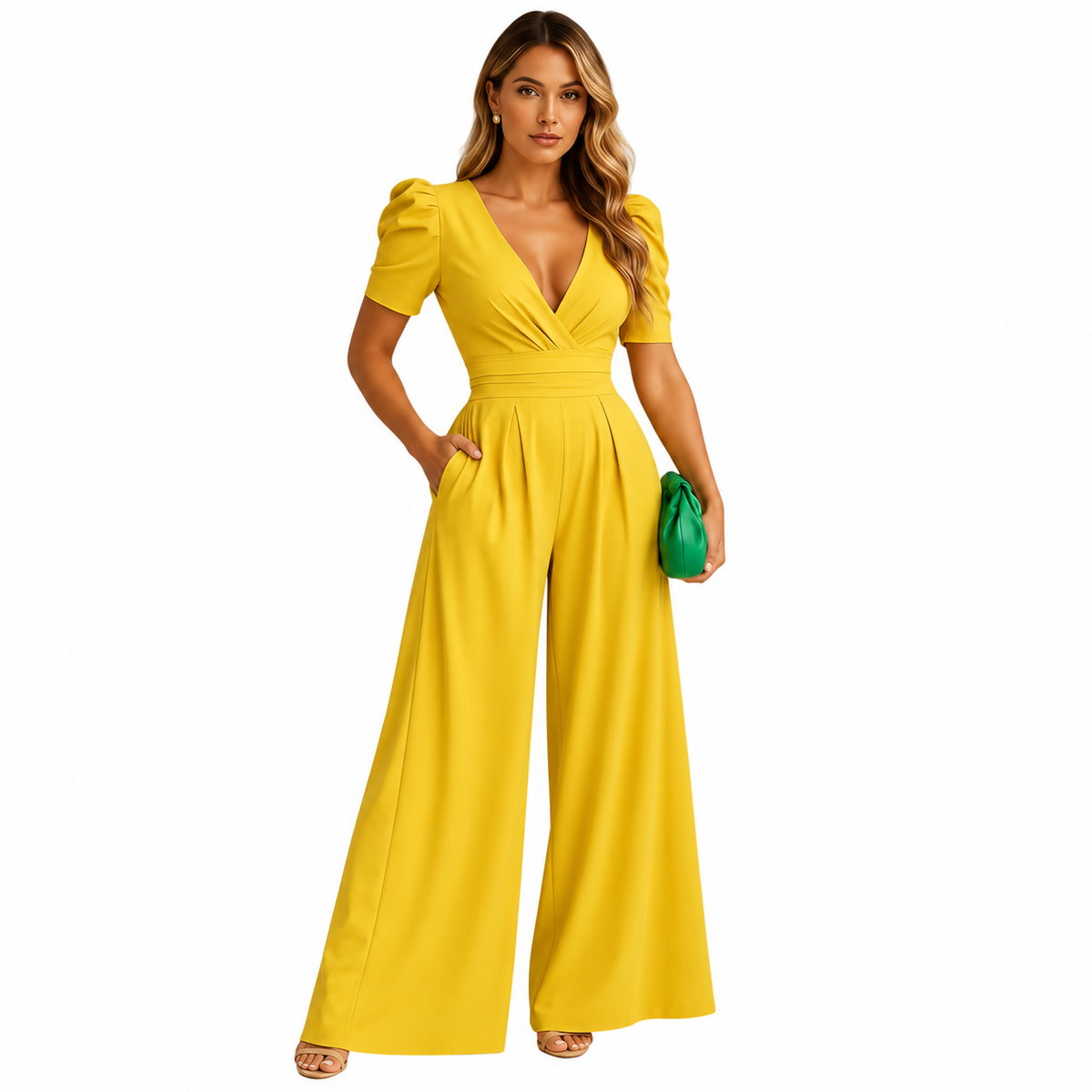Women's Flowing Full-Length Jumpsuit – Tailored Occasion Style