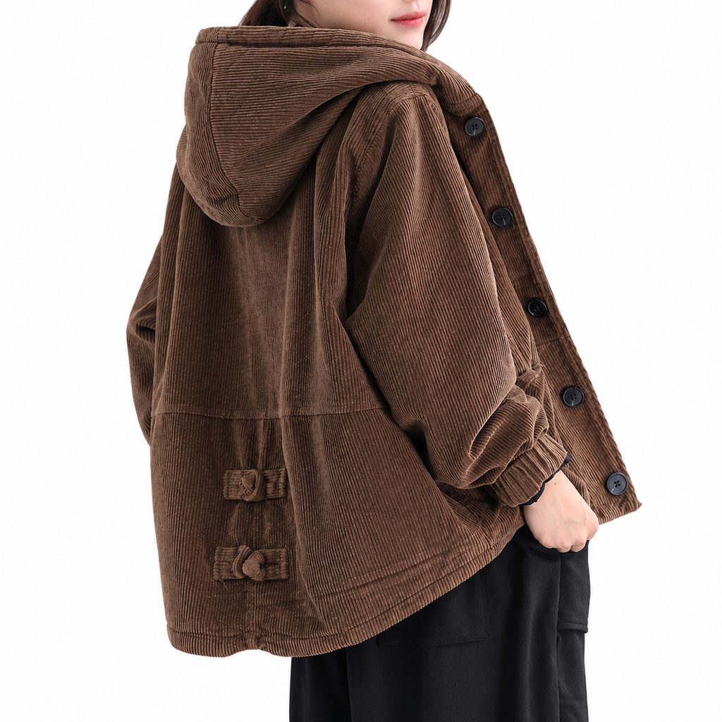 Women's Cropped Casual Jacket – Straight Cut and Long Sleeves