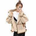 Women's Corduroy Button Jacket – Loose Fit with Lapel Collar