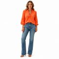 Women's Ruffle-Detail Blouse – Shaped Work-to-Weekend Top