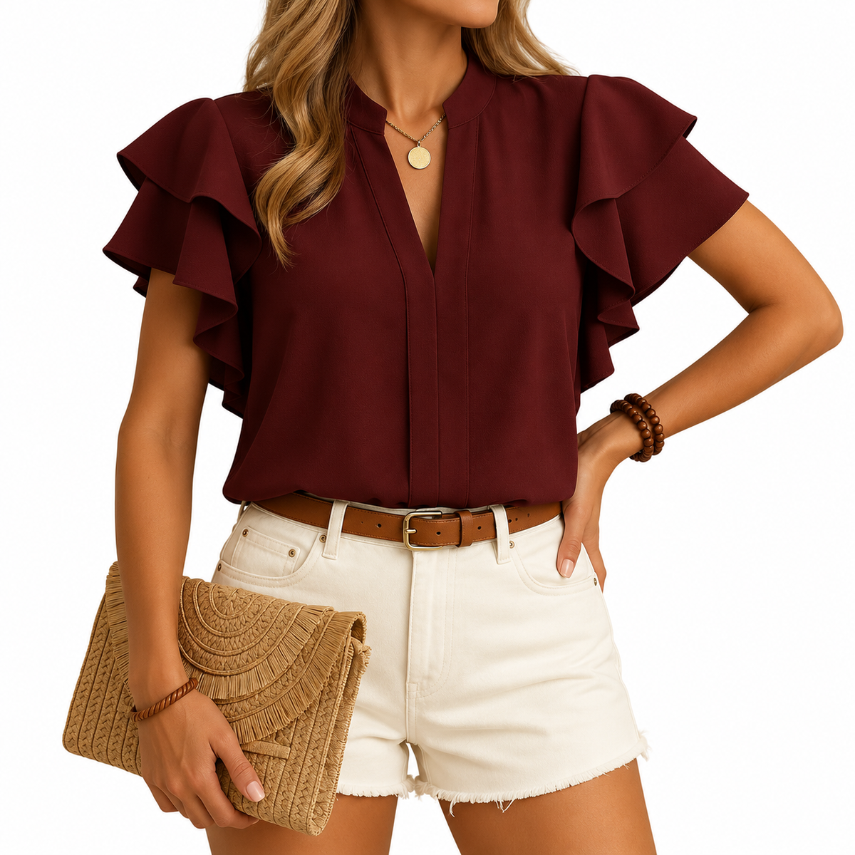Women's Tailored Sleeveless Blouse – Clean-Line Layering Top